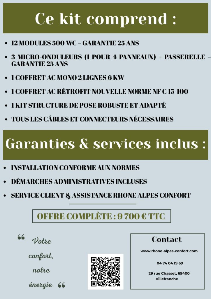 CENTRALE PHOTOVOLTAIQUE 6KW 3